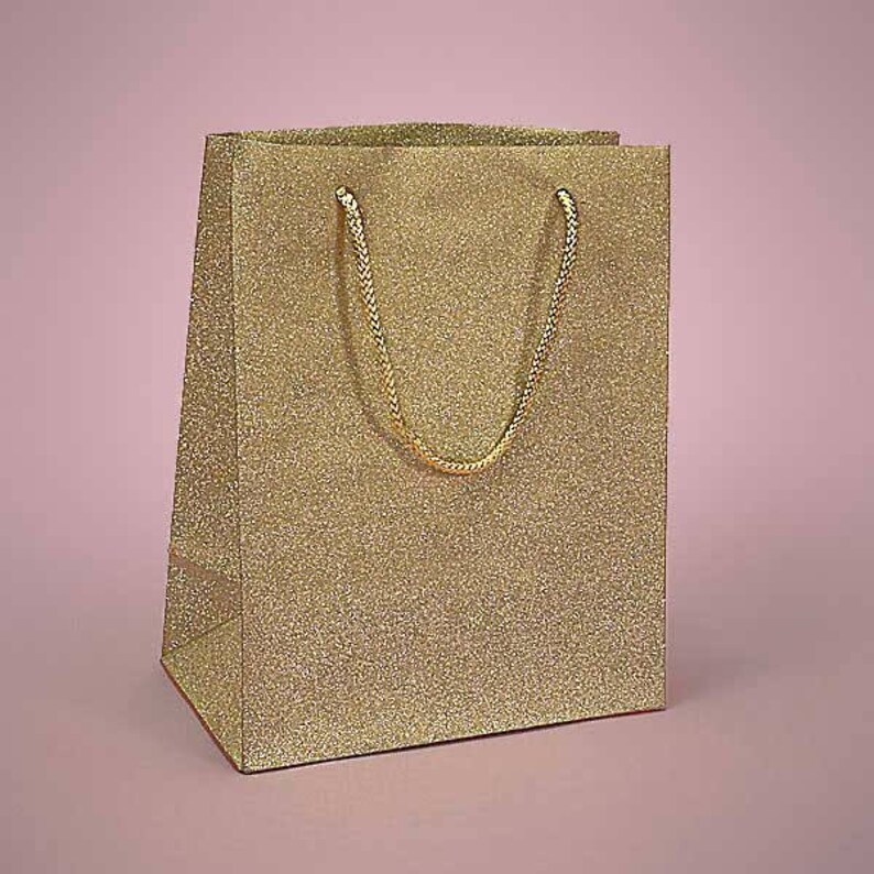 Gift Bags Black and Gold Glitter Gift bags Euro Tote Bags Etsy