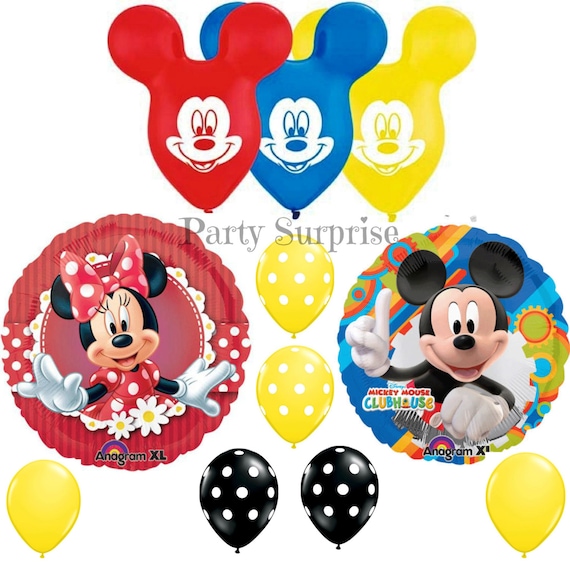 Mickey Mouse Minnie Mouse Balloon Package Mickey Mouse Party Minnie Mouse Party Decorations Kids Mouse Party Balloons Il_570xn