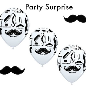 Mustache balloons, Baby Shower mustache balloons, Groom's party mustache balloons, Birthday Party Balloons, image 1