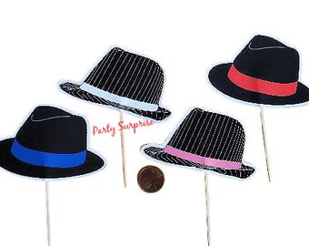 Mens Hats Cupcake Toppers Personalize Mens Southern Derby Wedding Bachelor Graduation Birthday Party Hats Select Your Colors