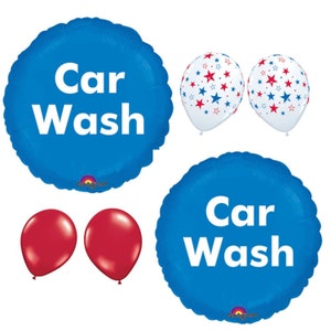 Car Wash balloons Car Wash Advertising Balloons Red White Blue Car Wash Balloons