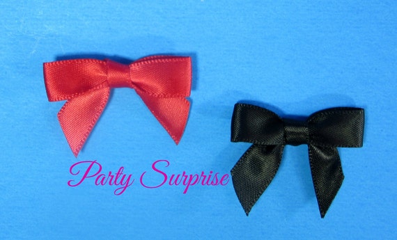 Black Bows Red Bows Small Satin Bows Craft Scrapbook Invitations Embellishments Gift Wrap Clothing Headband Bows Il_570xn