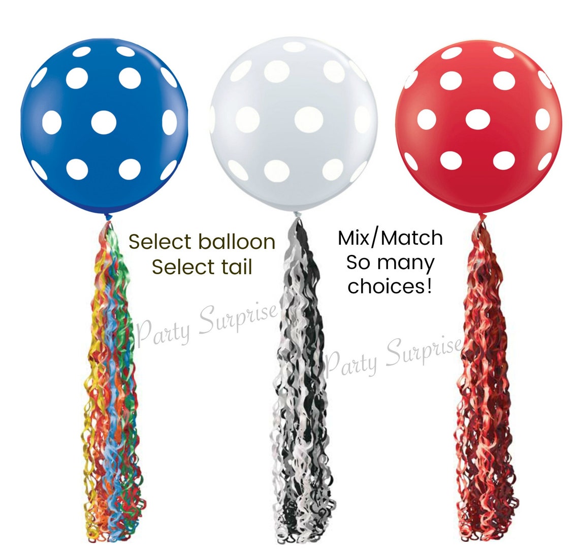 Balloon tassels Balloon curly tails Wedding balloons Photo Etsy