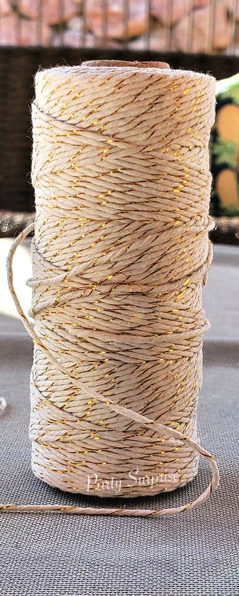 Gold Metallic Twine Natural Twine Gold Natural Twine 100 Yd Etsy