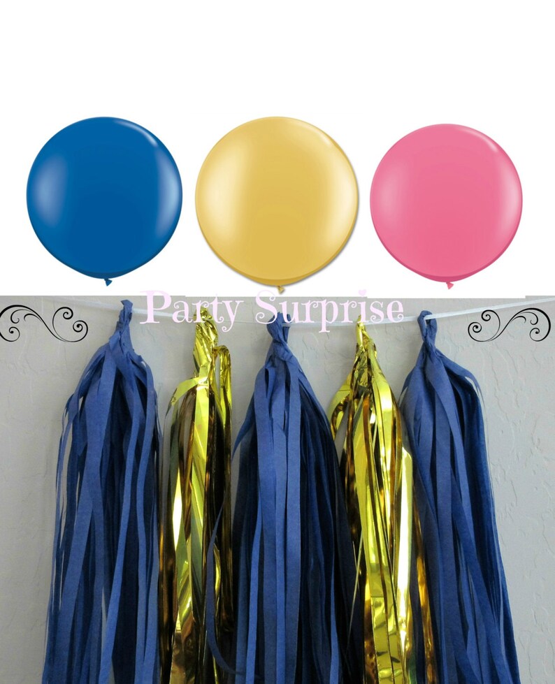 Tassel Garland Tail Tissue Navy and Gold Foil Nautical Etsy