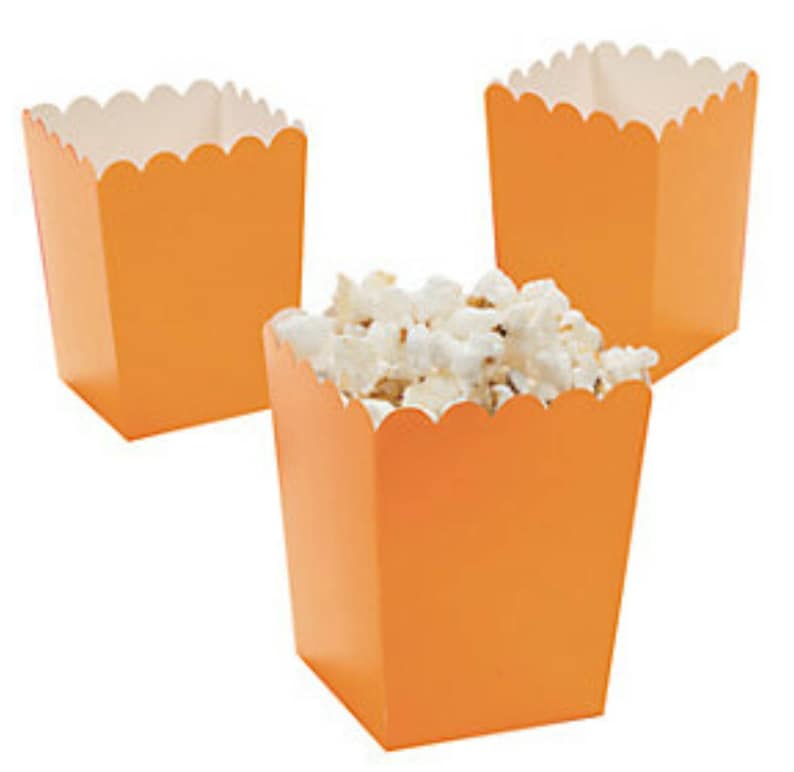 Mini popcorn boxes Clearance blue lilac red light pink orange silver coral mint mini favor boxes snack boxes candy boxes