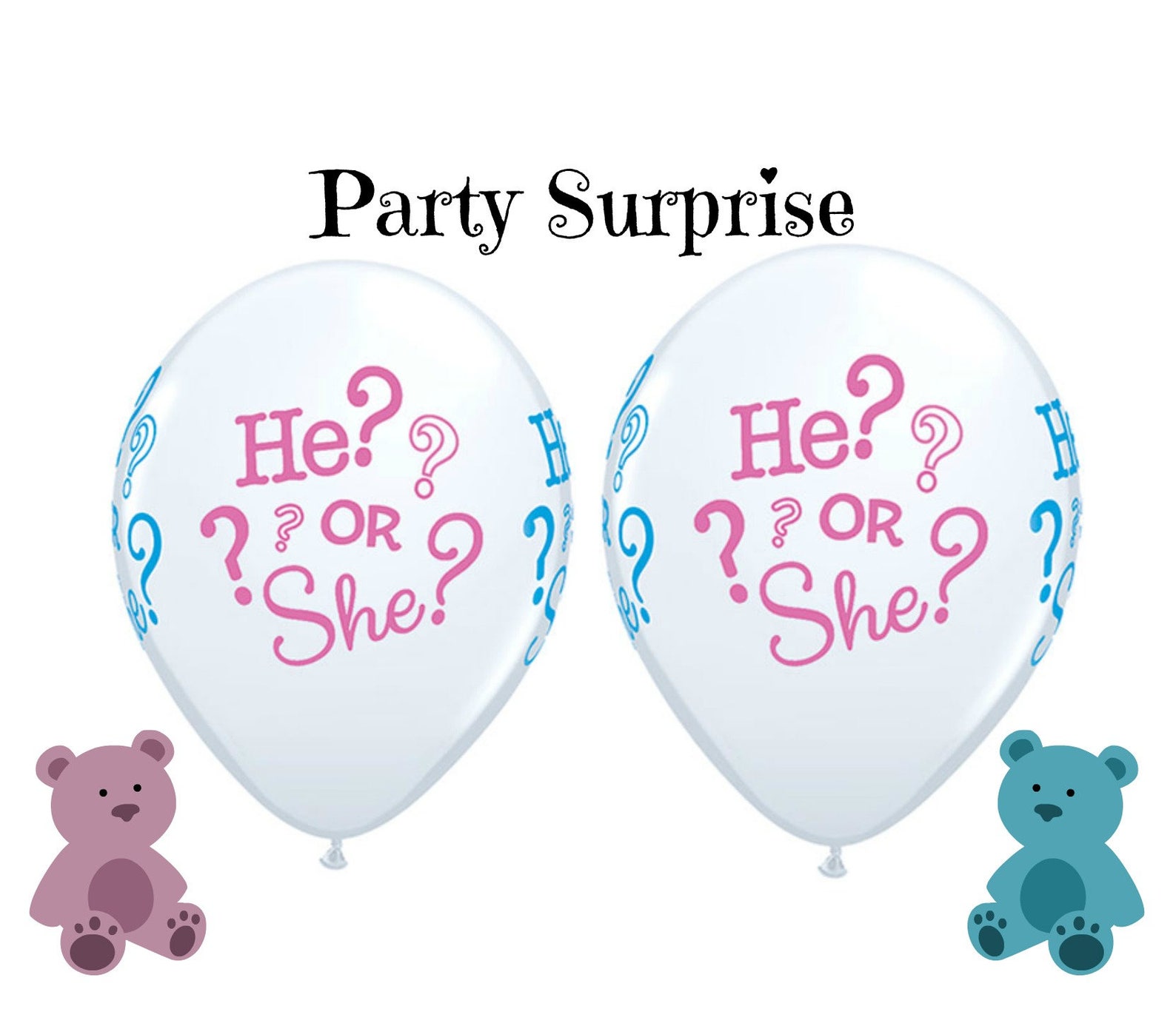 Funny Gender Reveal Balloon With Confetti Joke Gag Gender Etsy