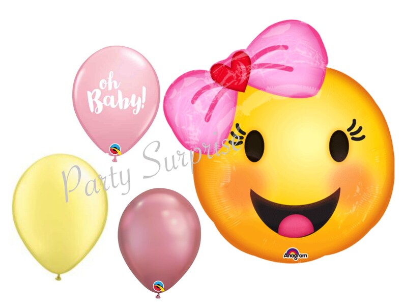 Emoji Balloon Package Bifocal Grandpa Grandma Balloons, Over the Hill Balloons, Retirement Balloons, Birthday Balloons Smiley emoji balloons image 5