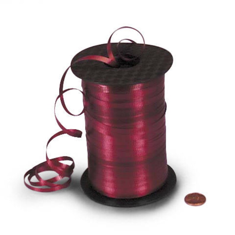 Burgundy 500 yds Ribbon Curling Balloon Ribbon Gift Wrap Craft Crimped Ribbon