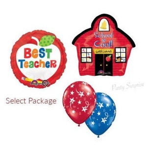 Teacher School House Balloon Package Back to School Birthday Party Balloons Graduation Party Teacher Student PTA Balloons