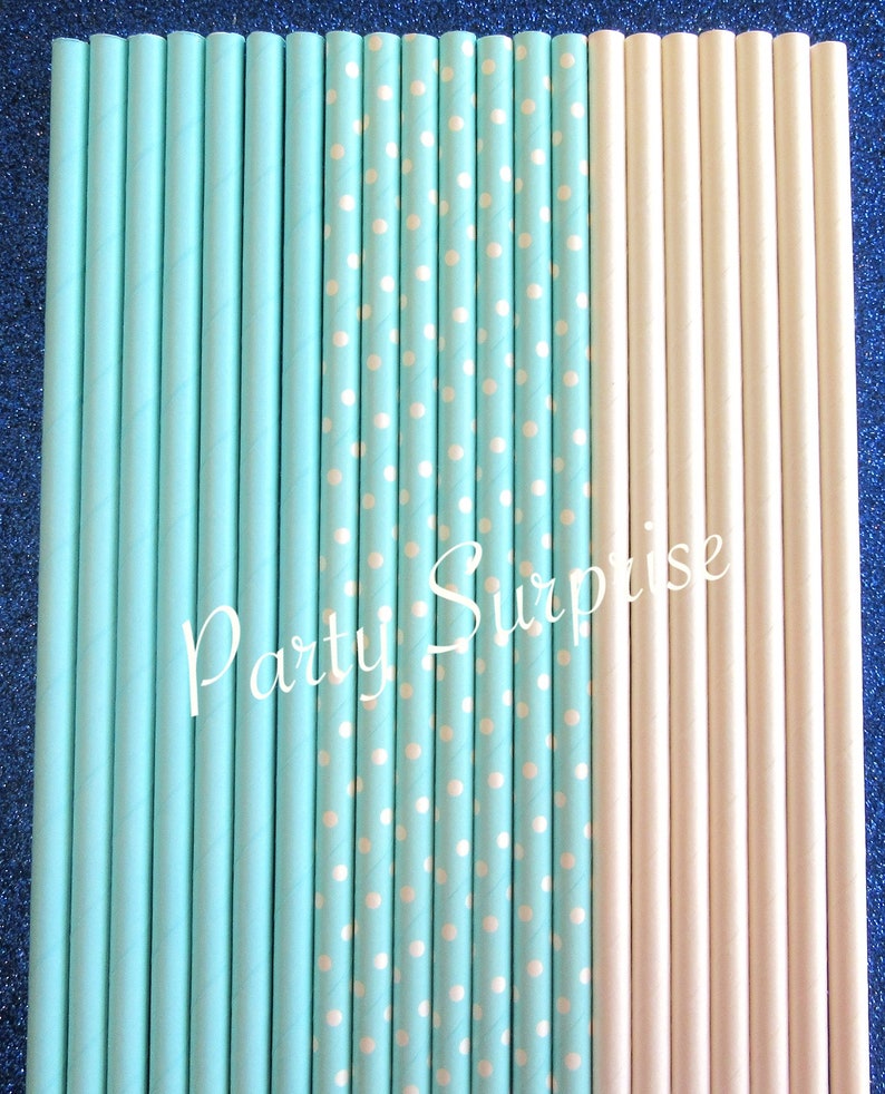 Gender Reveal Straws Baby Shower Kids Princess Girl Boy Party Polka Dot Paper Strws Polka Dot Paper Straws Baby Blue Straws