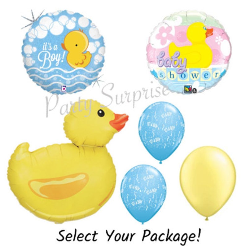 Baby Boy Rubber Ducky Balloon Package Boy Baby Shower Duck Etsy