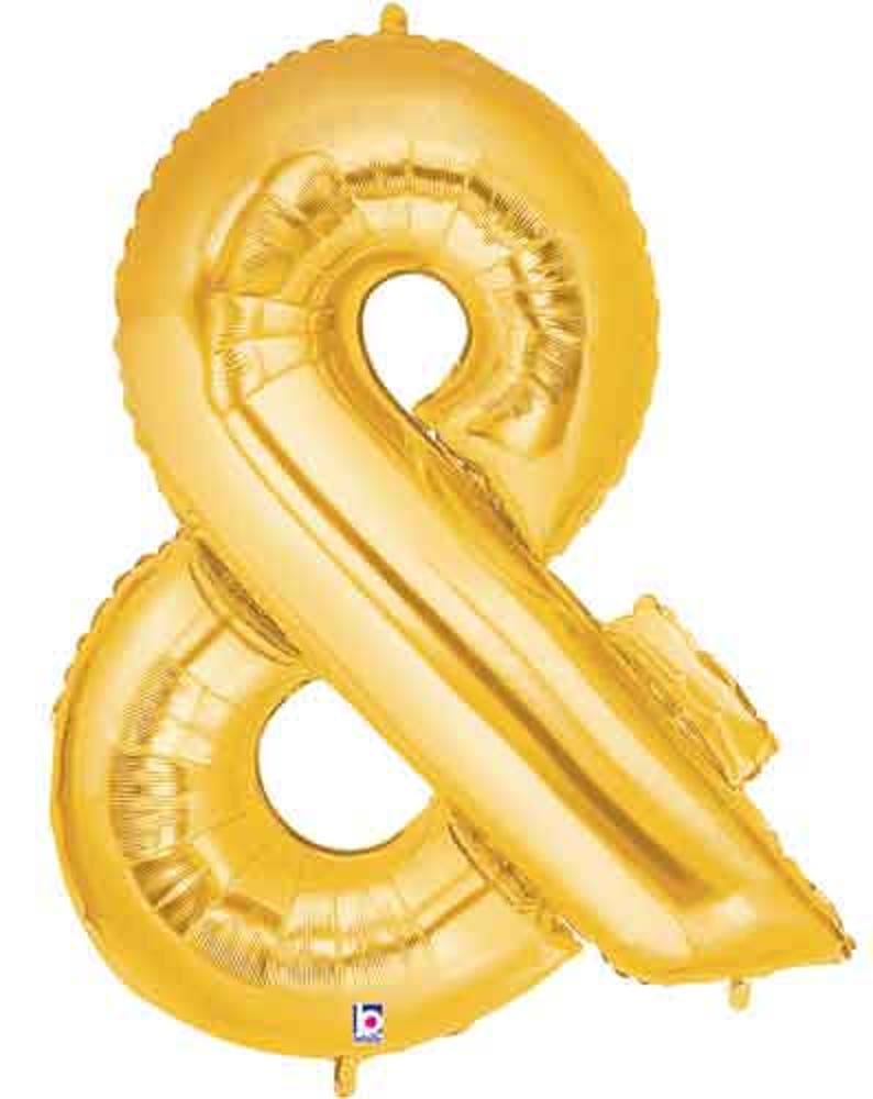 Hashtag Balloons 14 Ampersand Balloons Gold Hashtag Etsy