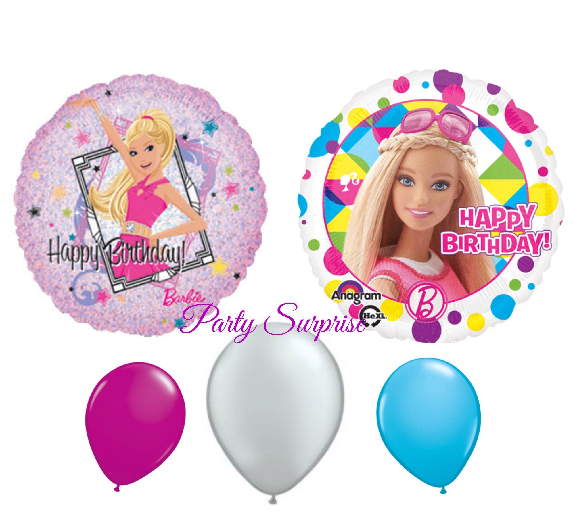Barbie Birthday Balloons Girl Birthday Party Barbie Party | Etsy
