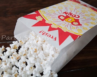 Popcorn Bags, Mini popcorn bags, Party Popcorn Bags, Food bags, popcorn party, circus party, birthday party