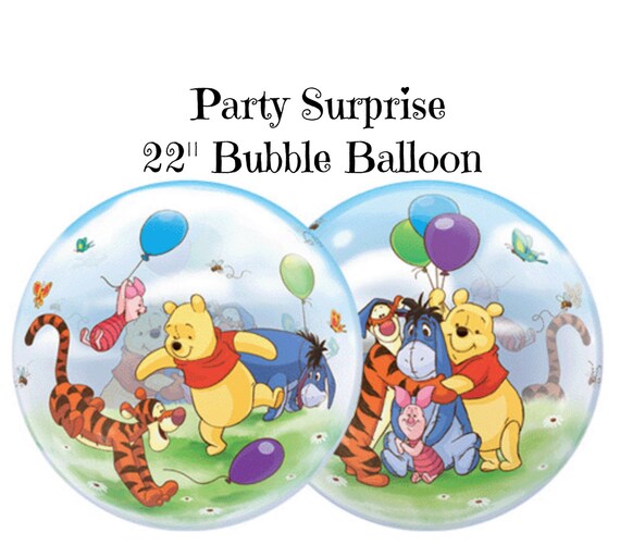 Winnie the Pooh Bubble Balloon 22" Pooh Tigger Movie Baby Shower Kids Birthday Animal Circus Bubble Balloons Il_570xn