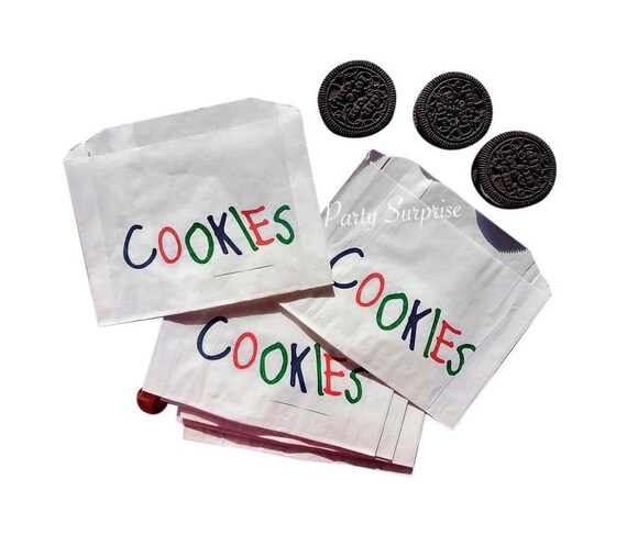 Cookie Bags, Kids cookie bags, Sesame Street Party Bags, Bakery bags, Treat bags, Wax bags, Food bags, Kids Party Cookie Bags Made in USA Il_570xn