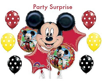 Mickey Mouse Balloon Bouquet Mouse Ear balloons, Mickey Party Balloons, Disney party balloons Mickey Mouse Mylar Balloons Made in USA