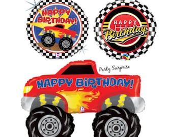 Monster Truck Birthday Balloon Party Package