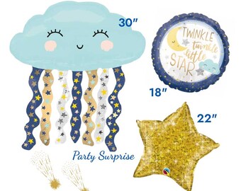 Jumbo Cloud Balloon: Twinkle Star Mylar Foil, 30"