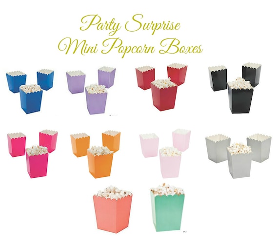 Mini popcorn boxes Clearance red, orange silver coral mint mini favor boxes snack boxes candy boxes Il_570xn