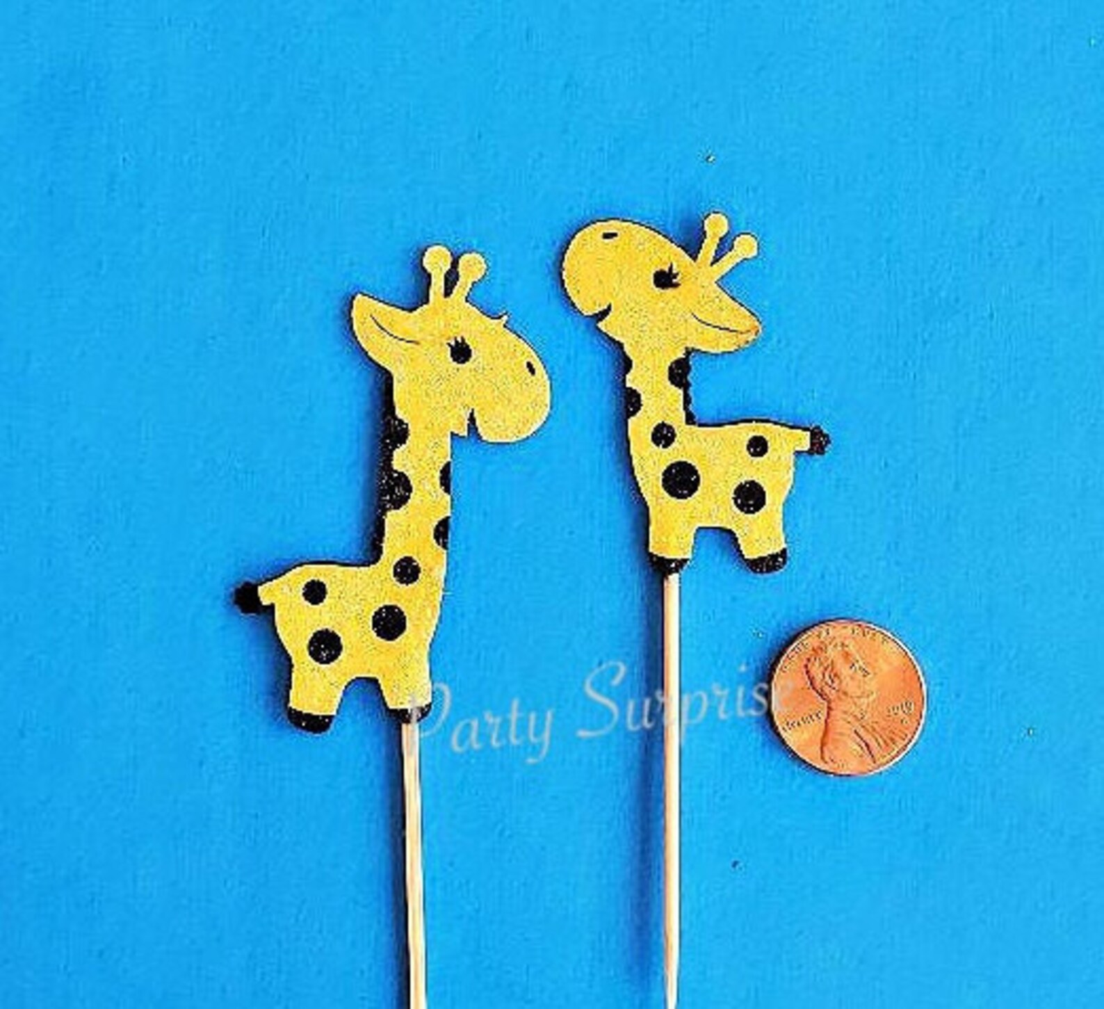 Giraffe Cupcake Toppers Baby Giraffes Topper Safari Baby Etsy