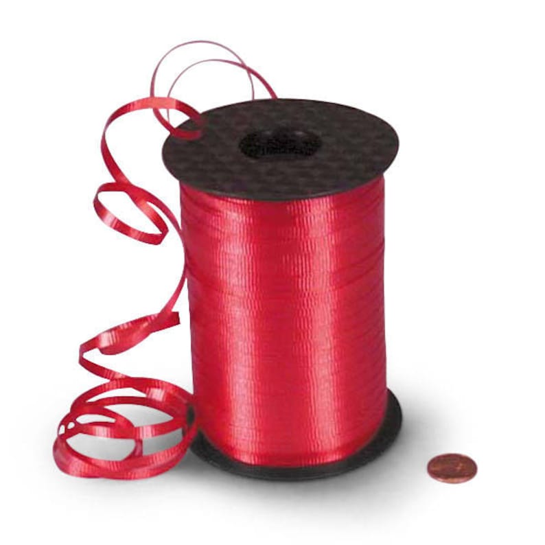 Burgundy 500 yds Ribbon Curling Balloon Ribbon Gift Wrap Craft Crimped Ribbon