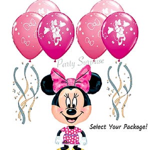 Minnie Mouse Party Balloons: Pink Bows, Walker Balloon, USA Made