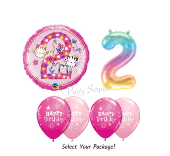 number 2 birthday balloon