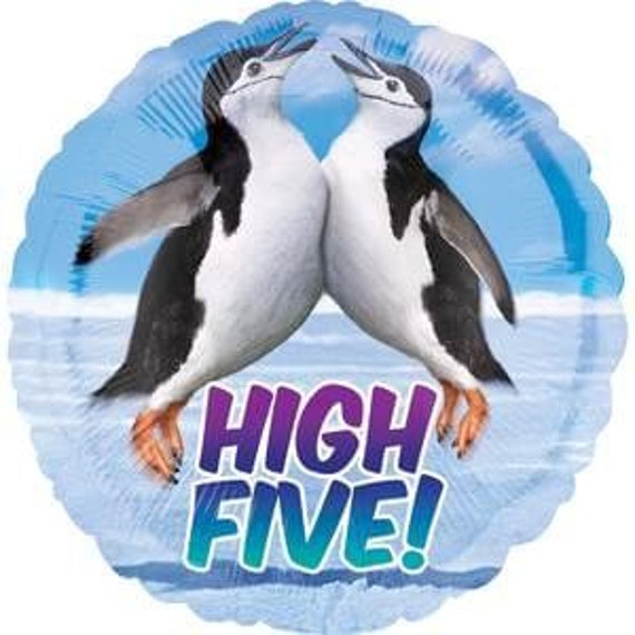 Penguin Balloons Congrats Happy Penguins Balloons with Snowflakes Mylar Foil and Latex Select your Package Made in USA Il_570xn