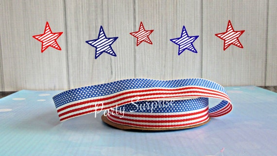 Patriotic Ribbon Stars And Stripes Red White And Blue Ribbon Made