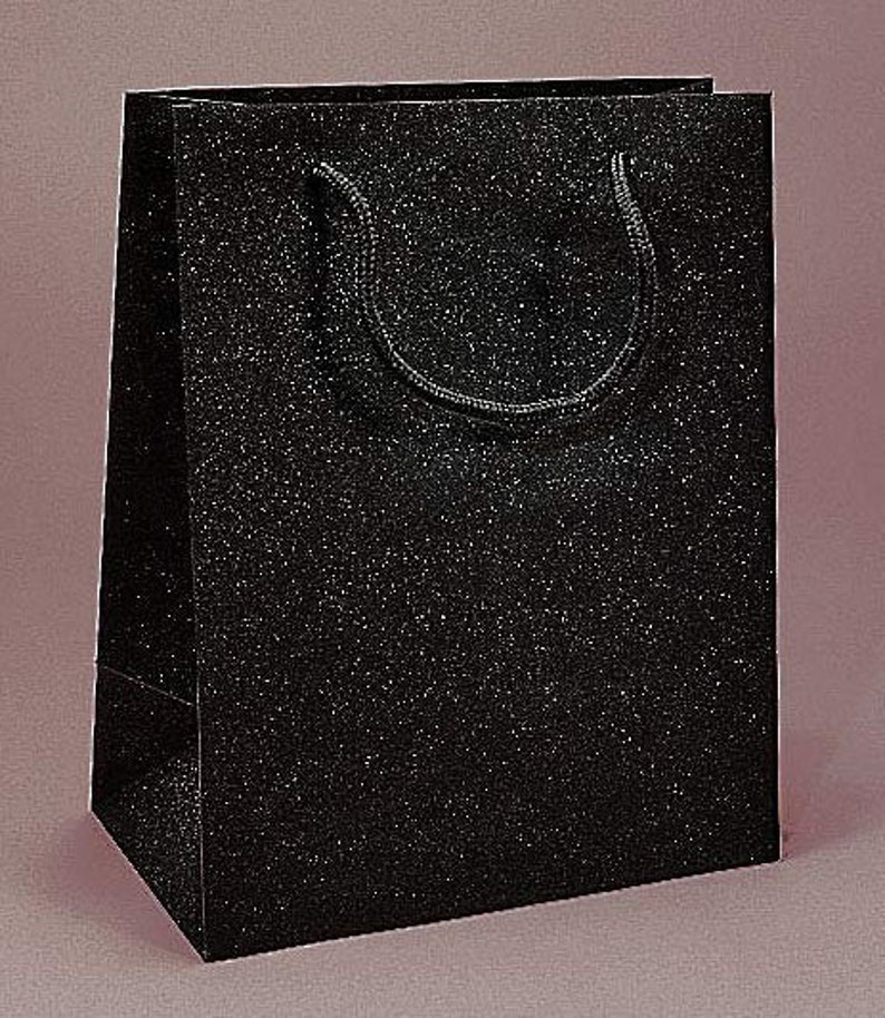 Gift Bags Black and Red Glitter Gift Bags Euro Tote Bags Etsy