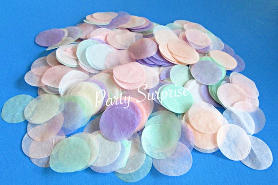 Pastel Confetti Table Confetti Circles 1" Baby Shower Bridal Shower Birthday Party Confetti Decoration Blue Pink Lavender White Confetti Il_570xn