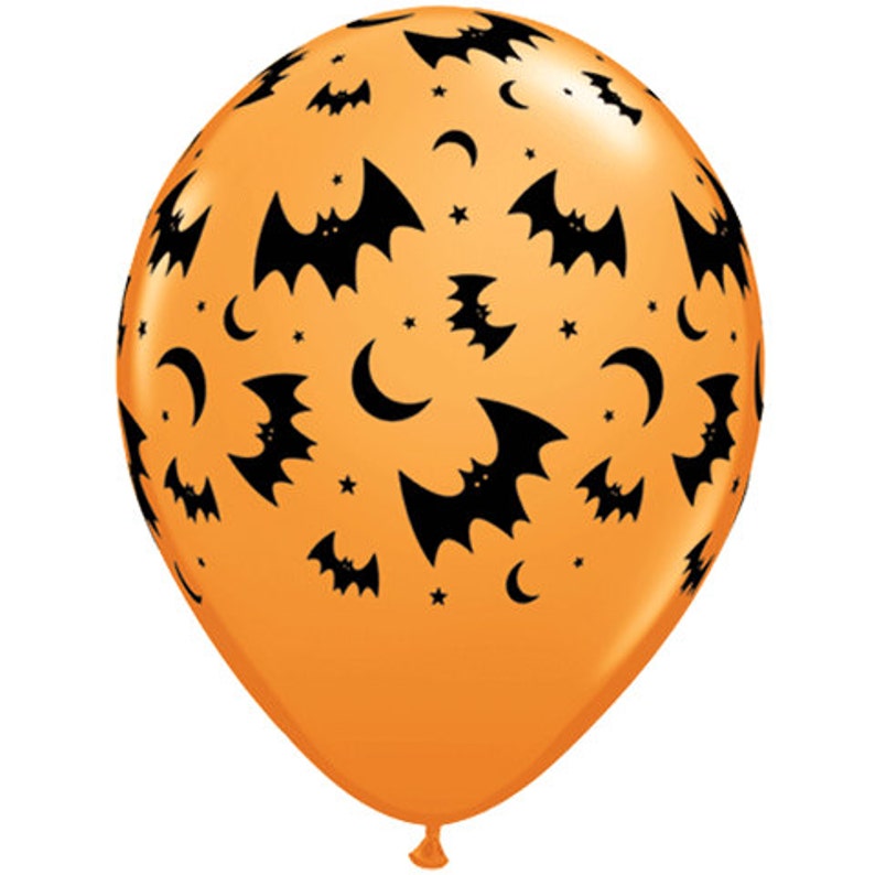Bats Moons Black Orange Balloons Halloween Party Decoration Balloons Halloween Balloons Gold BOO Balloons