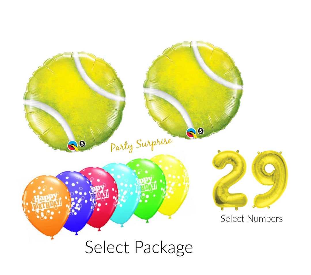 Tennis Party Balloon Package Decorations Sports Tennis Ball Etsy
