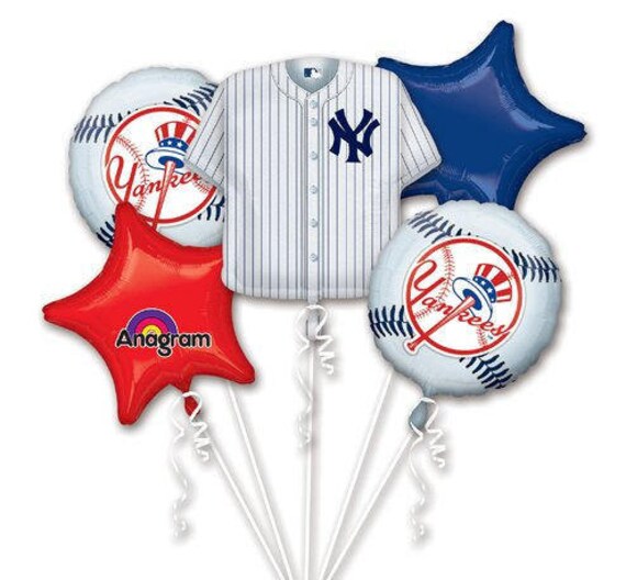 Yankees Baseball Balloon Package Mylar Foil Sports Baseball Party Balloons Little League Party Kids Baseball Birthday Balloons Il_570xn