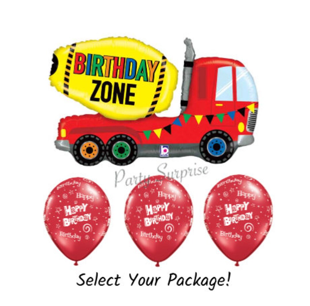 Truck Balloon Birthday Big Truck Balloon Birthday Zone Party Balloons