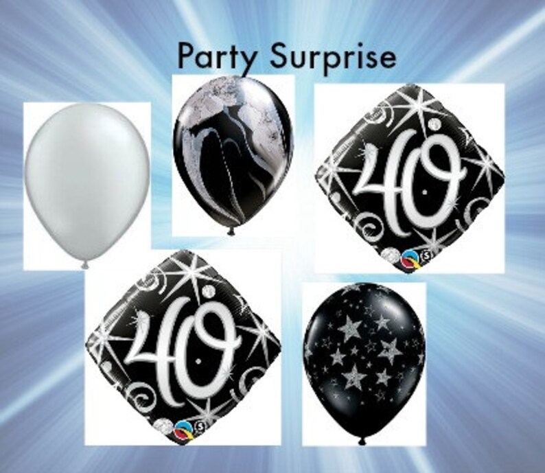 Sale 40th Birthday Anniversary Balloon Large number 40 balloon holographic