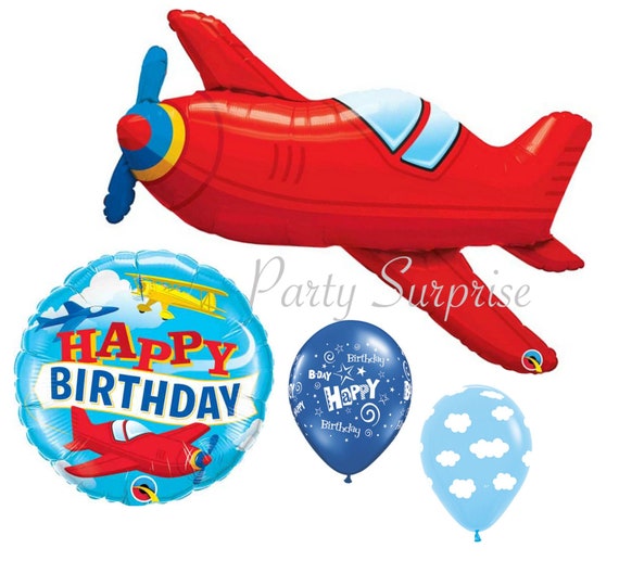 Vintage Avion Anniversaire Ballon Forfait Vintage Style Avion Etsy Canada