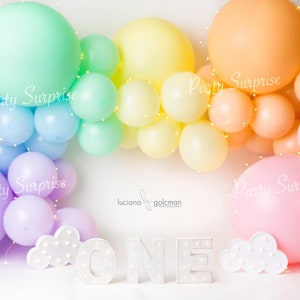 Pastel Balloon Garland Chalky Matte Balloons Baby Shower Birthday Party Rainbow Bridal Shower Select Pkg Blue Pink Yellow Blush Green Lilac