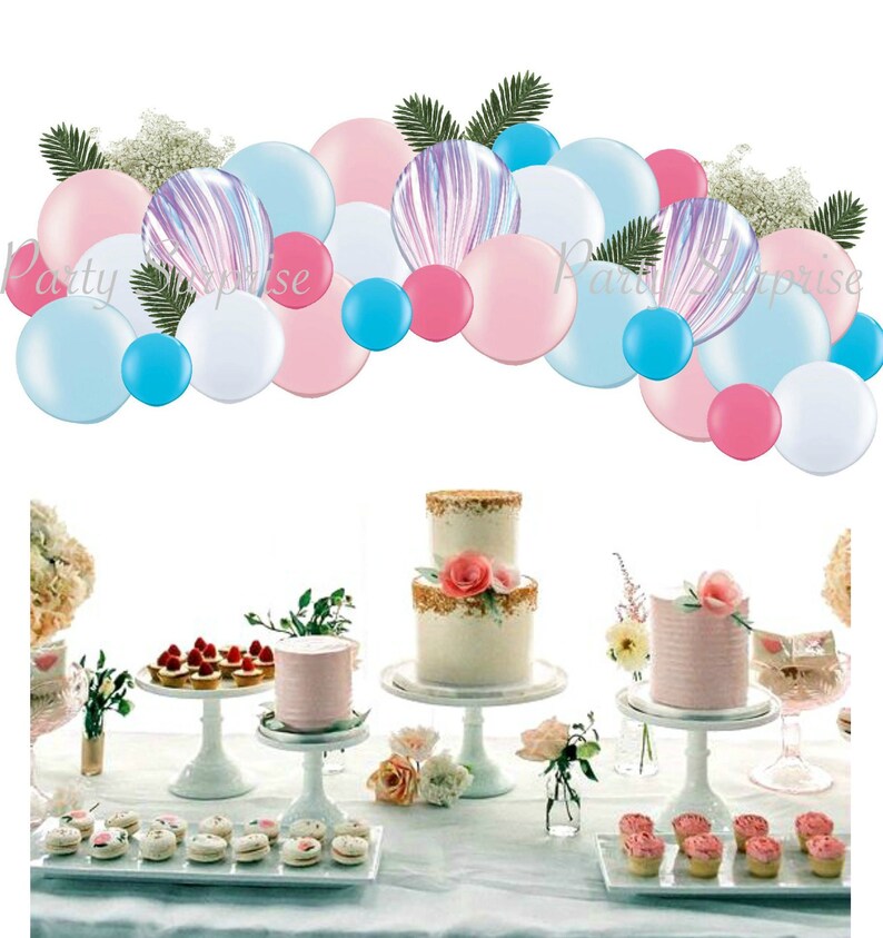 Balloon Garland Gender Reveal Balloon Arch Diy Kit Blue Pink Etsy