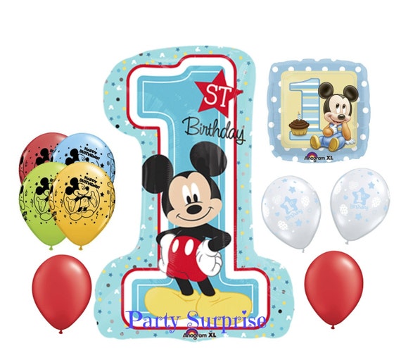 1st Birthday Boy Mickey Mouse Balloon Package Baby Boy 1st Birthday