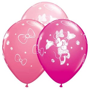 Minnie Mouse 1st Birthday Balloon Package Jumbo Number 1 Minnie Mylar Foil Select Your Pkg Made in USA Girl 1st Birthday Party Balloons image 2