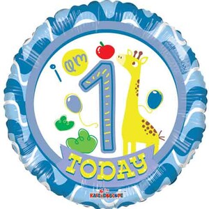 1st Birthday Boy Balloons Boy 1st Birthday Party Baby Animals Giraffe Balloons image 2