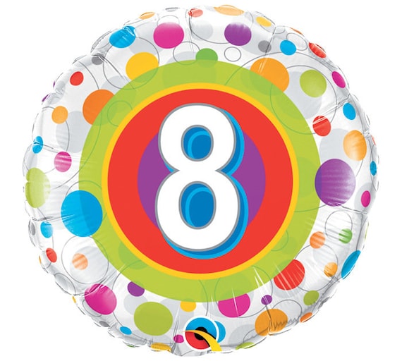 8th Birthday Balloon Package 8 Years Old Birthday Party Etsy