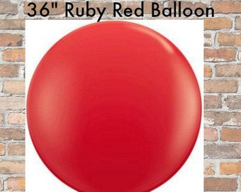 Jumbo Red Balloon 36" Big Red Balloon, wedding balloon, photo balloon,Christmas Red balloon, 36 inch balloon, Big Red party balloon, mickey