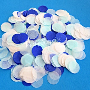 Confetti Blue and White Table Confetti Two tone blue Circles Boy Birthday Party Boy Baby Shower Bar Mitzvah Chanukkah Party Confetti Decor