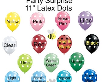 Polka Dot Balloons 11" latex Ladybug Mickey Minnie Gender Reveal Baby Shower Wedding Kid Party Navy Pink Yellow Black Red Lime polka dot