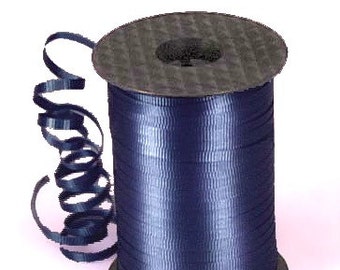 Navy ribbon 500 yards Navy blue crimped curling ribbon balloon gift wrap crafts tags Dark Blue Navy ribbon Made in USA