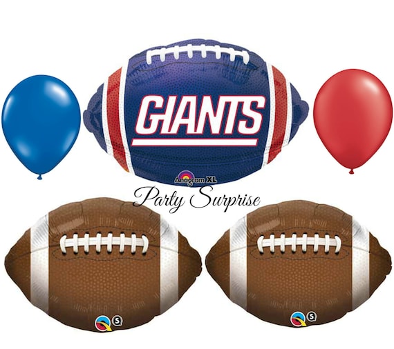 Giants Football Balloons Giants Football Party Balloons Sports Party Giants Game Tailgate Balloon Package Made in USA Il_570xn